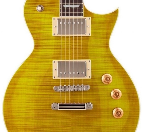 Guitarra Esp Ltd Ec Flamed Maple Top Ld Lemon Drop Guitarra Esp Ltd Ec Flamed Maple