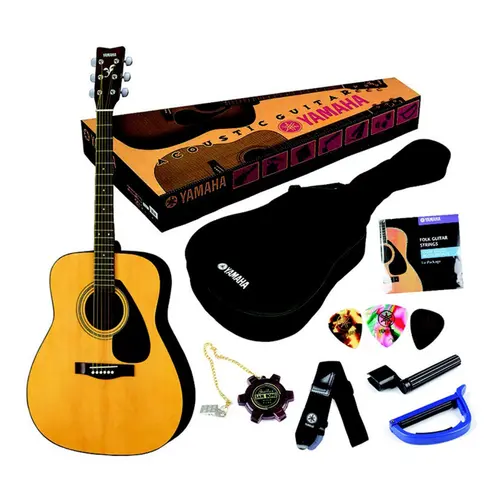 VIOLAO YAMAHA F310P NATURAL KIT BAG AFINADOR CORDAS CORREIA ENROLADOR CAPOTRASTE PALHETAS