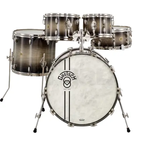 BATERIA GRETSCH GHE6256 140TH ANNIVERSARY EBONY STARDUST + FERRAGEM 9601