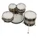 BATERIA GRETSCH GHE6256 140TH ANNIVERSARY EBONY STARDUST + FERRAGEM 9601