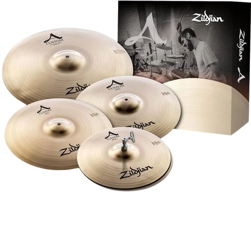 KIT DE PRATOS ZILDJIAN A CUSTOM SERIES A20579 11 14HH 16CRASH 18CRASH 20MED RIDE
