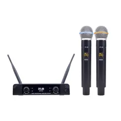 MICROFONE SEM FIO DE MÃO DUPLA DYLAN DW 602 MAX