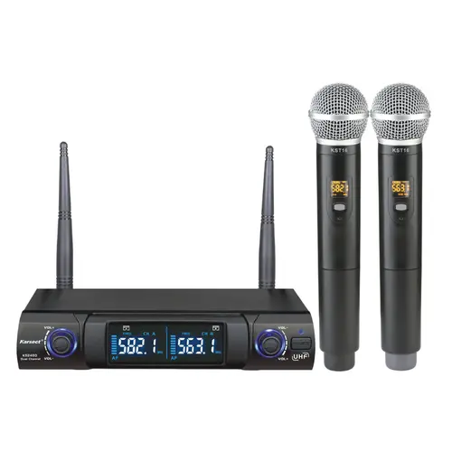 MICROFONE SEM FIO KARSECT - KS248DM MÃO DUPLO