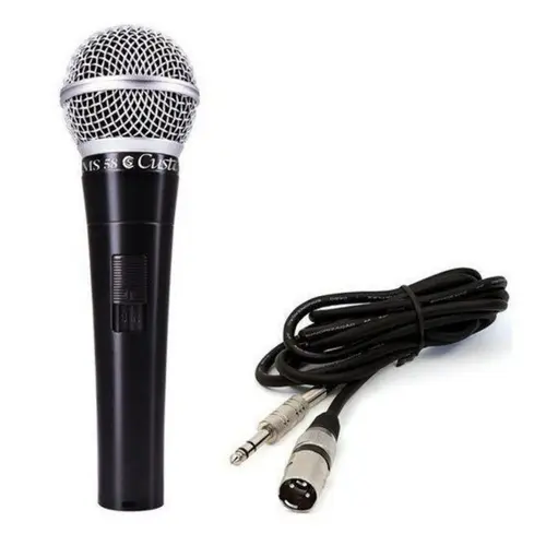 MICROFONE - CUSTOM SOUND DINÂMICO CSMS V1 COM CABO E ADAPTADOR