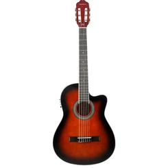 VIOLAO VOGGA VCS 235 SOLENE NYLON ELETROACUSTICO BS SUNBURST