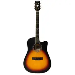 VIOLAO VOGGA VCP 480 VERSALIS FOLK ELETROACUSTICO SM SUNBURST