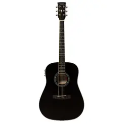 VIOLAO VOGGA VCP 470 VERSALIS FOLK ELETROACUSTICO BK BLACK