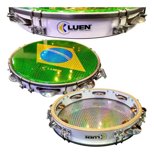 PANDEIRO 12 LUEN FORMICA BRANCO 8 AFIN DPLA PLAT E ARO INOX PELE HOLOG BANDEIRA