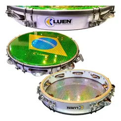 PANDEIRO 12 LUEN FORMICA BRANCO 8 AFIN DPLA PLAT E ARO INOX PELE HOLOG BANDEIRA