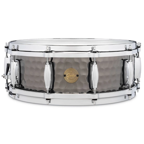 CAIXA DE BATERIA GRETSCH S10514 FULL RANGE 14X5 BSH HAMMERED BLACK STEEL
