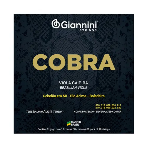 ENCORDOAMENTO VIOLA GIANNINI GESVL COBRA PRATEADO LEVE