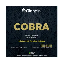 ENCORDOAMENTO VIOLA GIANNINI GESVL COBRA PRATEADO LEVE