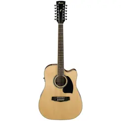 VIOLAO 12 CORDAS IBANEZ PF 1512 ECE ELETRO-ACUSTICO NT- NATURAL